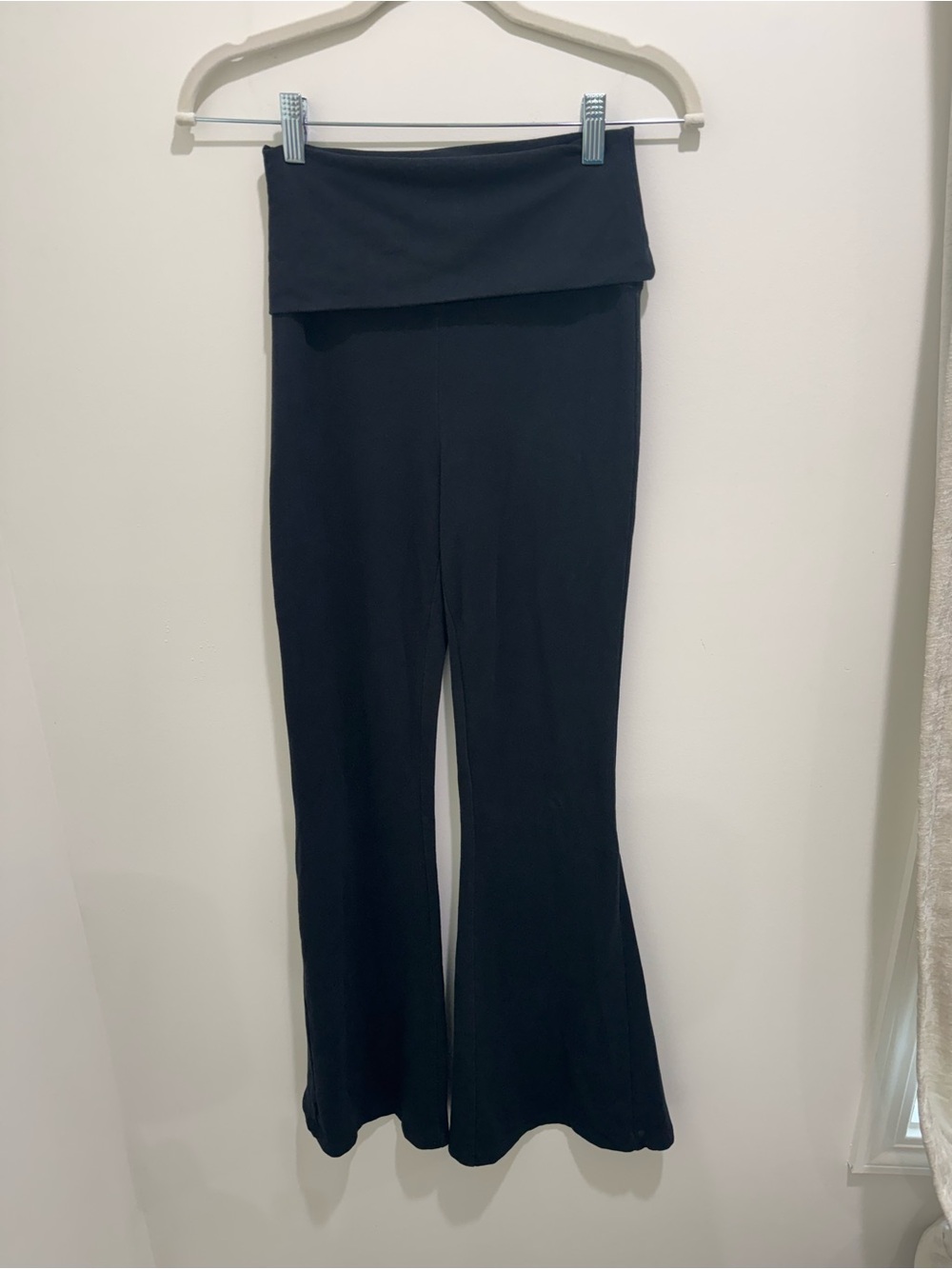 Aerie OFFLINE OG Foldover‎ Super Flare Pants Black Size S